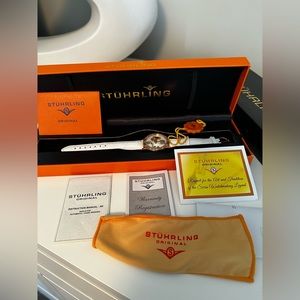 STÜHRLING Automatic 34mm Skeleton Watch